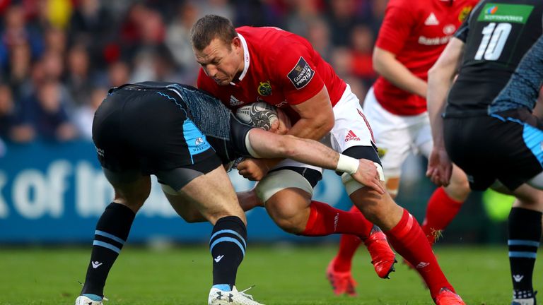 Guinness PRO12, Irish Independent Park, Cork 8/4/2017.Munster vs Glasgow Warriors.Munster's Jean Deysel.Mandatory Credit ..INPHO/James Crombie