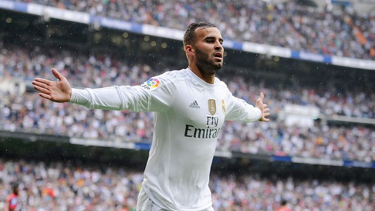 Jese Rodriguez celebrates after scoring for Real Madrid