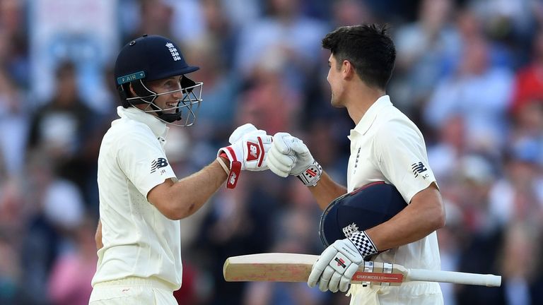 Joe Root and Alastair Cook added 248 for England's third wicket