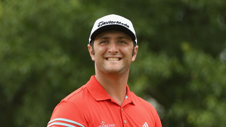 Jon Rahm of Spain walks from the second tee during the final round of the 2017 PGA Championship at Quail Hollow 