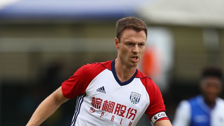 BRISTOL, ENGLAND - JULY 29:  Jonny Evans of West Bromwich Albion during the pre season match between Bristol Rovers and West Bromwich Albion at the Memoria