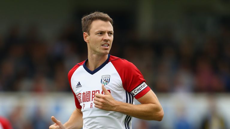 Jonny Evans of West Bromwich Albion during the pre season match between Bristol Rovers and West Bromwich Albion 