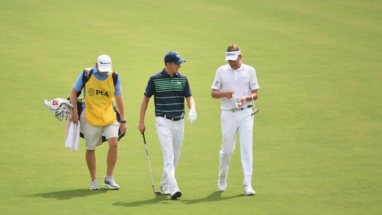 Spieth played alongside Ian Poulter in the final round at Quail Hollow