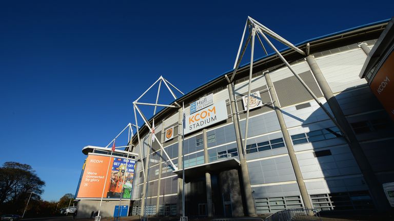 HULL, ENGLAND - NOVEMBER 26:  A view of the KCOM Stadium, home of Hull City FC during the Premier League match between Hull City and West Bromwich Albion a