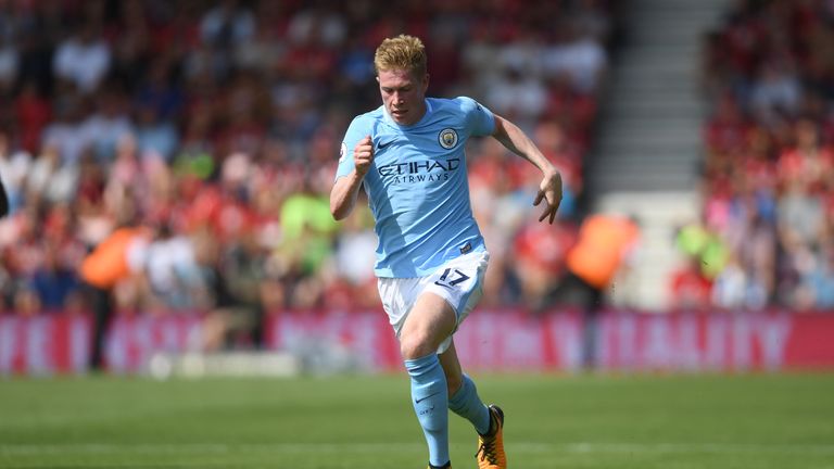 BOURNEMOUTH, ENGLAND - AUGUST 26:  Kevin De Bruyne of Manchester City in action during the Premier League match between AFC Bournemouth and Manchester City