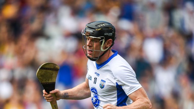 23 July 2017; Kevin Moran of Waterford celebrates scoring his side's first goal during the GAA H