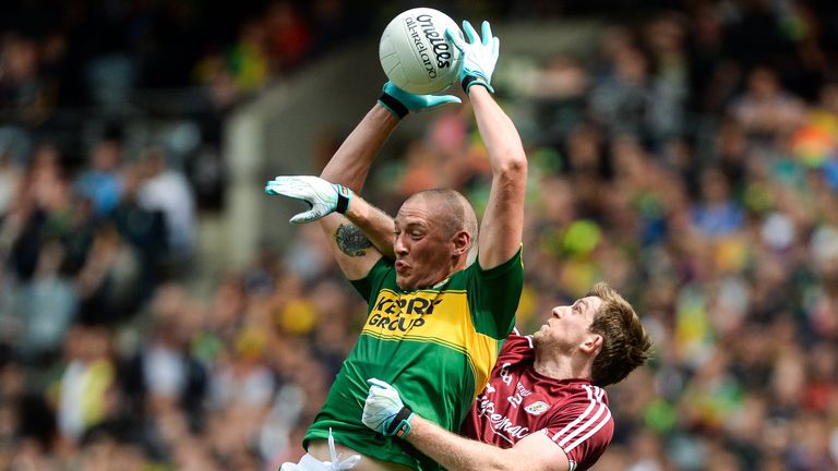 30 July 2017; Kieran Donaghy of Kerry in action against David Walsh of Galway