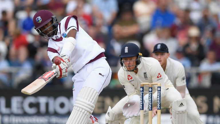 Kraigg Brathwaite goes on the offensive on day five of the second Test