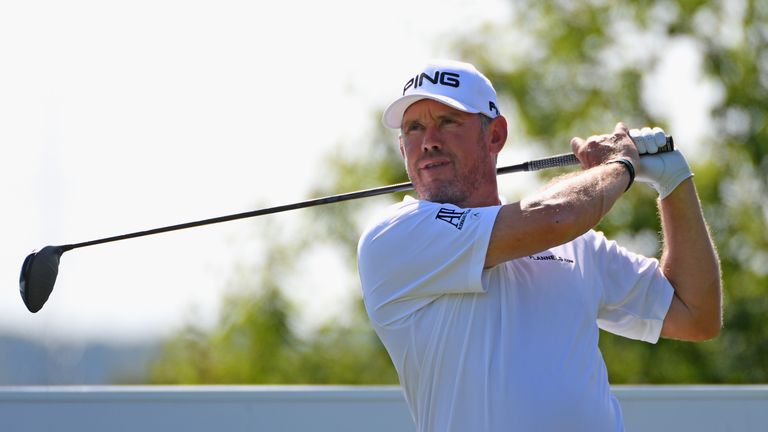 PRAGUE, CZECH REPUBLIC - AUGUST 30:  Lee Westwood of England in action during the pro-am event prior to the D+D REAL Czech Masters at the Albatross Golf Re