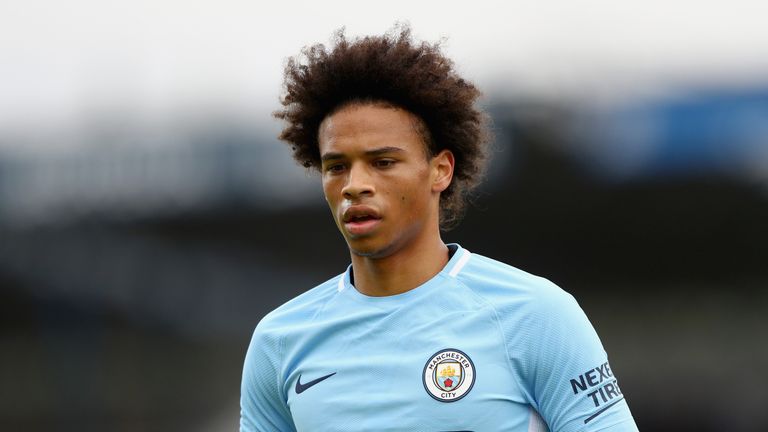 REYKJAVIK, ICELAND - AUGUST 04:  Leroy Sane of Manchester City looks on during a Pre Season Friendly between Manchester City and West Ham United at the Lau
