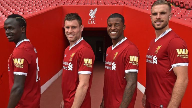 Liverpool celebrate a new shirt sponsorship (Credit: Liverpool FC)