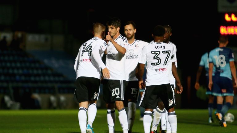 Lucas Piazon celebrates his goal during the Carabao Cup First Round match against Wycombe Wanderers