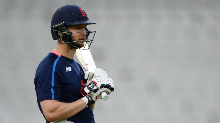 BIRMINGHAM, ENGLAND - AUGUST 14: Mark Stoneman of England looks on during the England Net Session at Edgbaston on August 14, 2017 in Birmingham, England. (