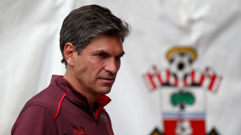Mauricio Pellegrino manager of Southampton looks on prior to the Premier League opener between his side and Swansea