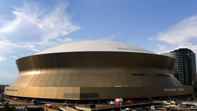 A general view of the Mercedes-Benz Superdome before a game between the New Orleans Saints and the Atlanta Falcons