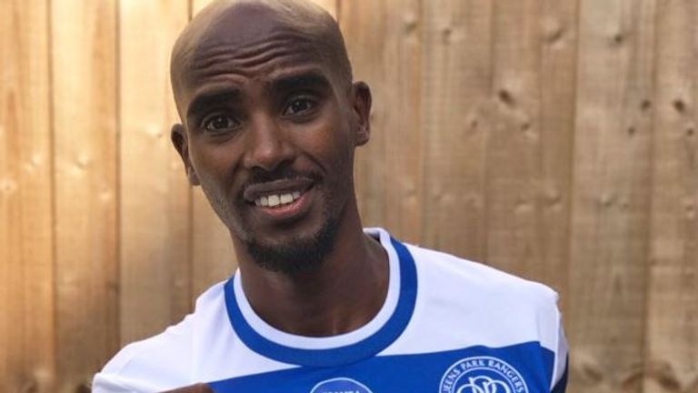 Sir Mo Farah is looking forward to getting his football boots on for a worthy cause