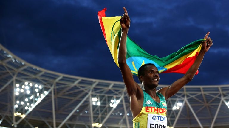 Muktar Edris of Ethiopia emerged triumphant in the 5,000m