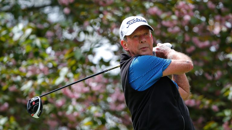 Larry Nelson plays on the Champions Tour