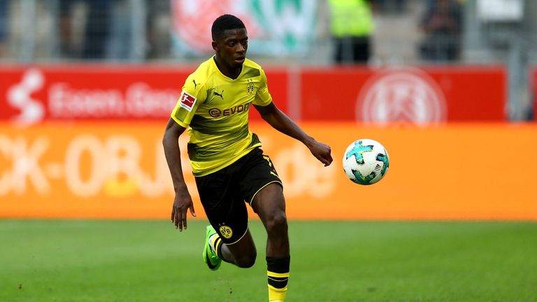 Ousmane Dembele during the preseason friendly match between Rot-Weiss Essen and Borussia Dortmund at Stadion Essen on July 11, 2017 in Essen, Germany.