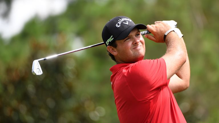 Patrick Reed of the United States plays his shot from the sixth tee during the final round of the 2017 PGA Championship