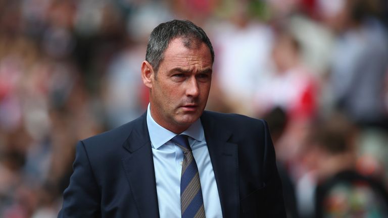 SOUTHAMPTON, ENGLAND - AUGUST 12:  Paul Clement, Manager of Swansea City looks on prior to the Premier League match between Southampton and Swansea City at