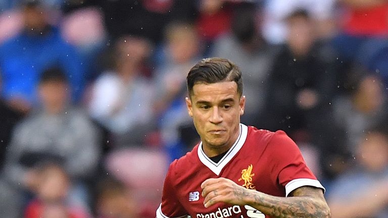 Liverpool's Philippe Coutinho in action during pre-season
