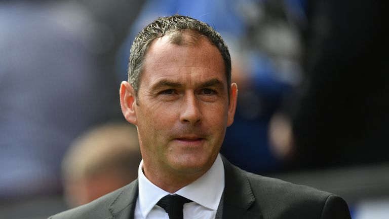 Paul Clement prior to the Premier League match between Swansea City and Manchester United