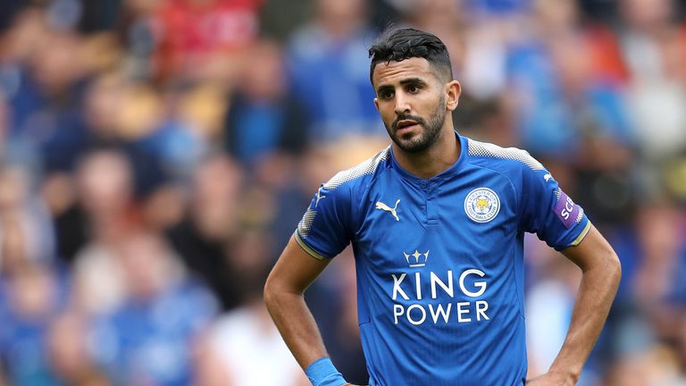 Leicester City's Riyad Mahrez in action against Wolverhampton Wanderers, during pre-season.