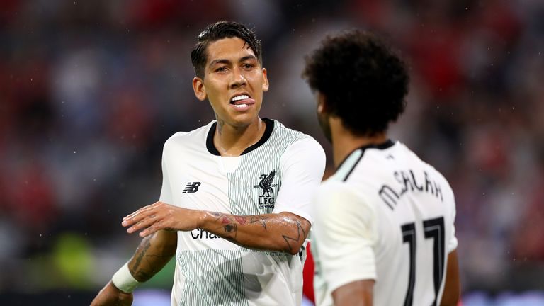 Roberto Firmino and Mo Salah