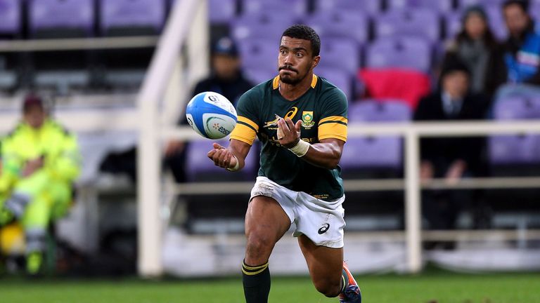 ROME, ITALY - NOVEMBER 19: Rudy Paige of South Africa in action during the international match between Italy v South Africa at Stadio Olimpico on November 