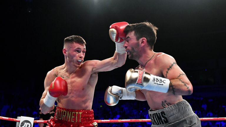 Ryan Burnett  and Lee Haskins during their IBF Bantamweight World Championship bout