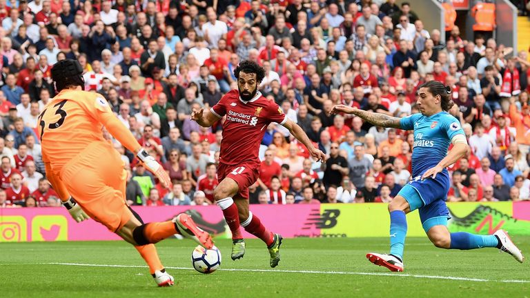 Salah missed a glorious chance to open the scoring early on
