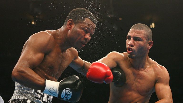 NEW YORK - NOVEMBER 10:  Miguel Cotto connects on a punch to the face during his WBA Welterweight title fight against Shane Mosley at Madison Square Garden