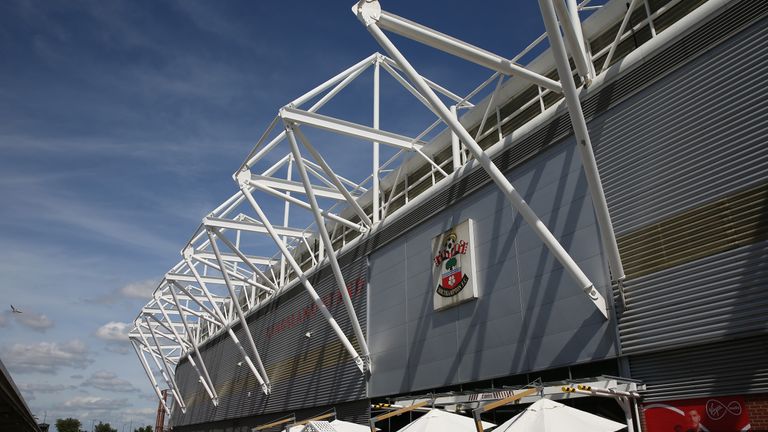 General view outside the stadium prior to the Premier League match between Southampton and Stoke City at St Mary's Stadium 