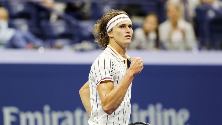 Alexander Zverev Jr. of Germany reacts against Darian King of Barbados during their first round Men's Singles match on Day One