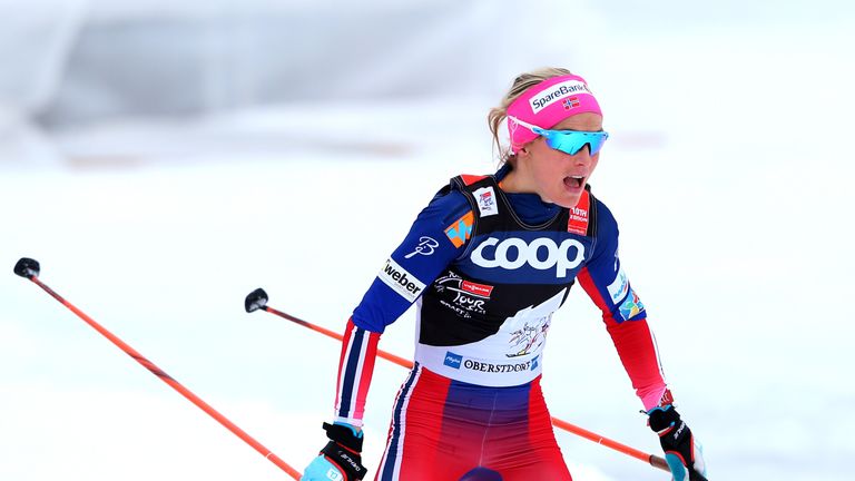 competes at the Ladies 10km Mass Start Classic Competition during day 2 of theday 1 of the FIS Tour de Ski event on January 6, 2016 in Oberstdorf, Germany.