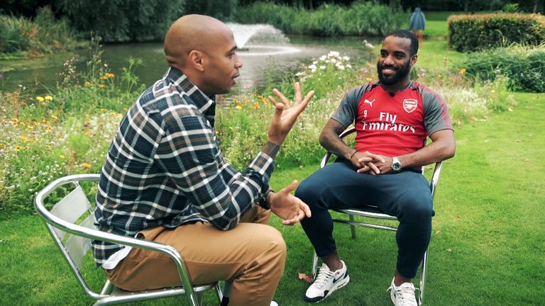 Thierry Henry spoke with compatriot Alexandre Lacazette ahead of Super Sunday