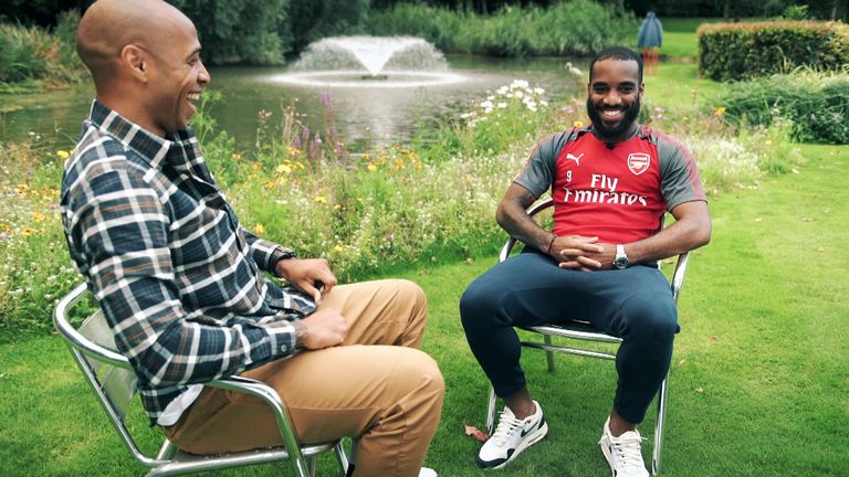 Lacazette and Henry talk about the lure of the Emirates, his ambitions for the season and why he is convinced he can play with Olivier Giroud