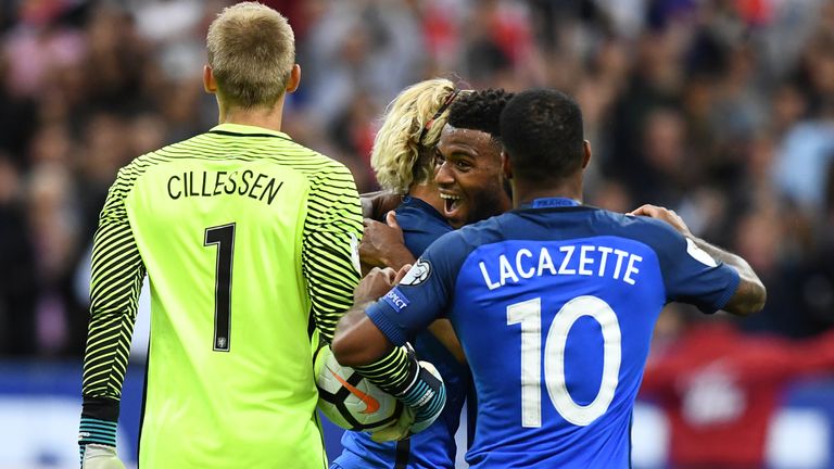 France's midfielder Thomas Lemar