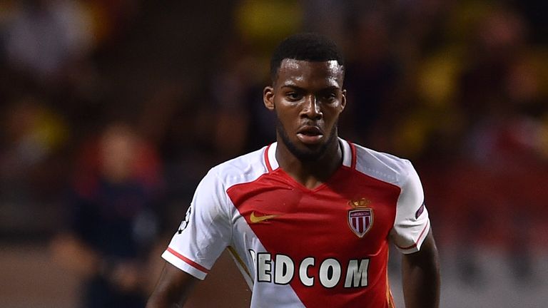 MONACO - AUGUST 25:  Thomas Lemar of Monaco in action during the UEFA Champions League qualifying round play off second leg match between Monaco and Valenc