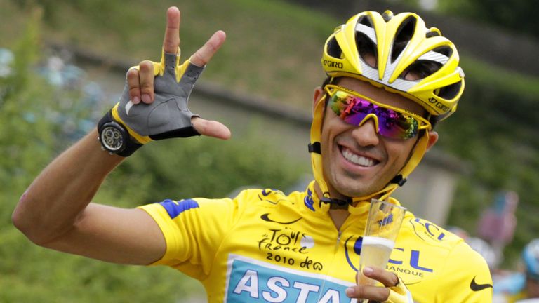 A doping offence denied Contador a third Tour title in 2010