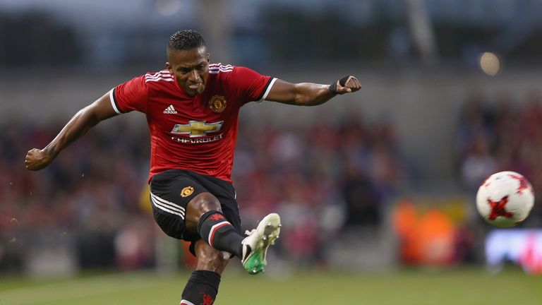 DUBLIN, IRELAND - AUGUST 02:  Antonio Valencia of Manchester United during the International Champions Cup match between Manchester United and Sampdoria at