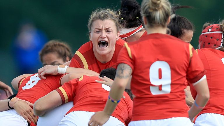 Wales' Rachel Taylor during the 2017 Women's Rugby World Cup, Pool A match at Billings Park, Dublin.