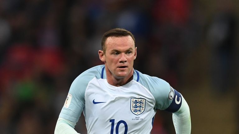 Wayne Rooney in action during the FIFA 2018 World Cup Qualifier, Group F match against Malta 
