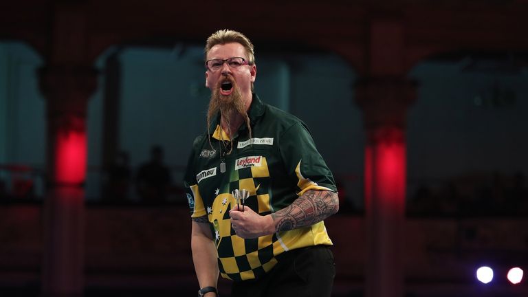 Simon Whitlock will meet compatriot Kyle Anderson in the first round. Credit: Lawrence Lustig, PDC