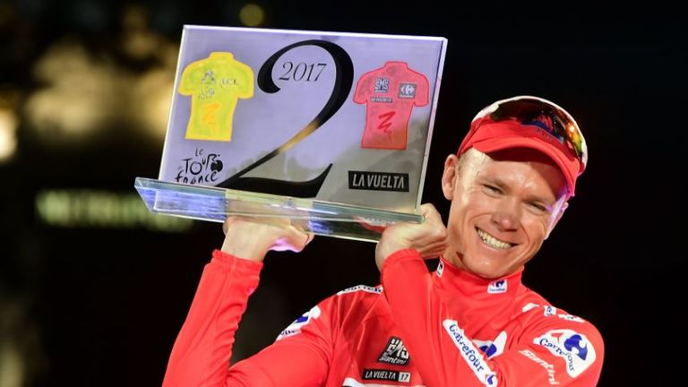 Froome celebrates his Vuelta victory