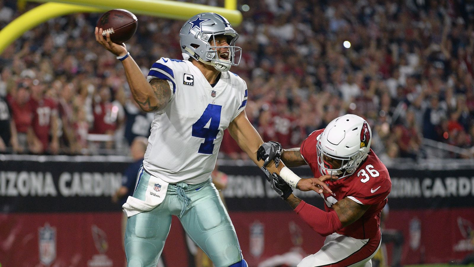 Dallas Cowboys 28-17 Arizona Cardinals: Dak Prescott scores three TDs ...