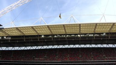 Jaguars' mascot drops into Wembley Stadium for NFL spectacular