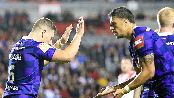 George Williams and Anthony Gelling celebrate