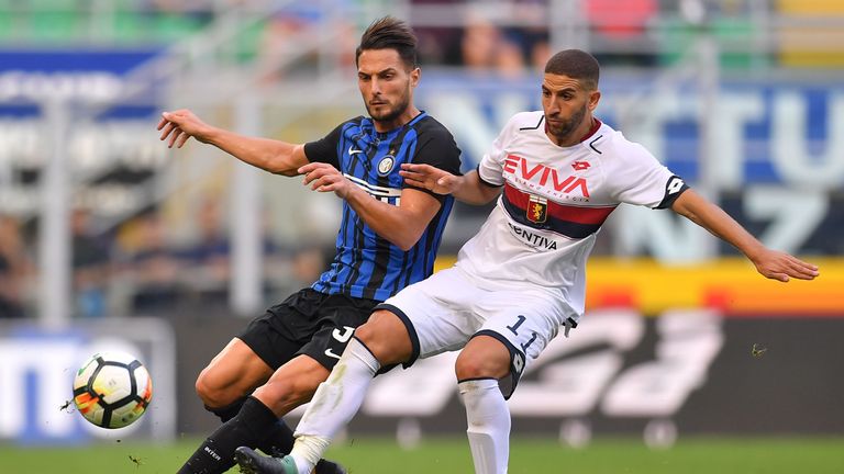 Adel Taarabt was sent off in injury-time against Inter Milan